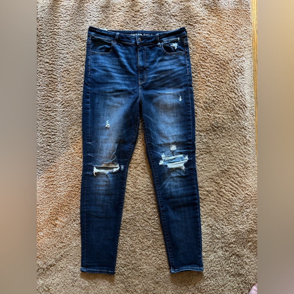 American Eagle Highest Rise Ripped Jeans